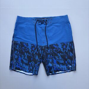 Outerknown Apex Trunks Men’s 33 Blue Board Shorts Kelly Slater Vented 9” Surf